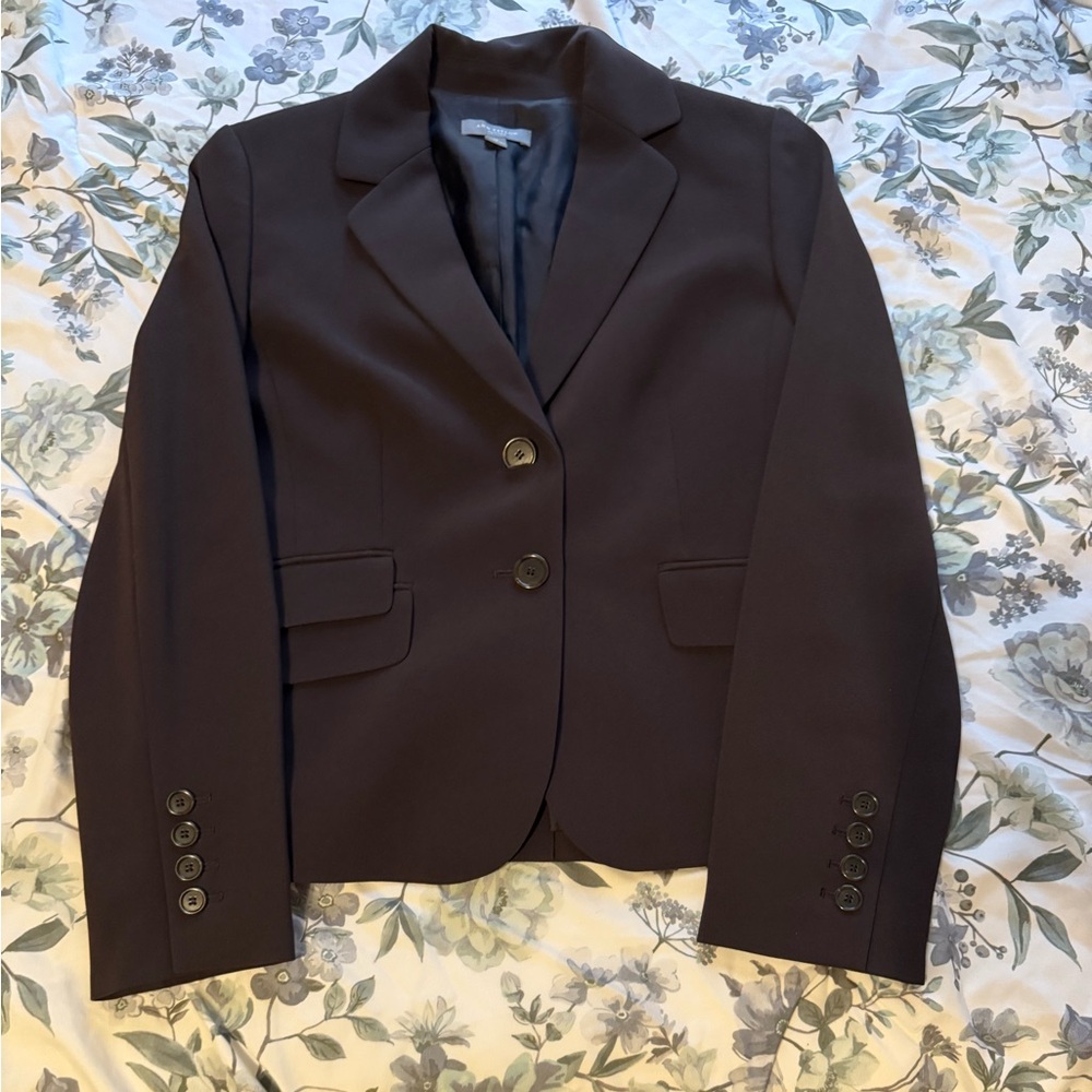 Ann Taylor Dark Blazer with Button Accents